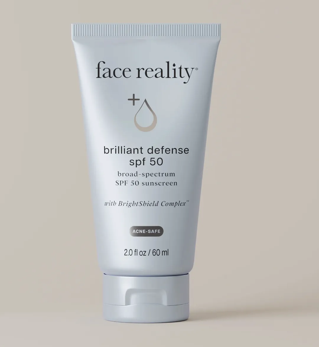 Brilliant Defense SPF 50 broad-spectrum sunscreen tube